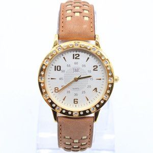 JBK Jacqueline Kennedy Watch Womens Gold Tone Stainless Steel Classic White Dial
